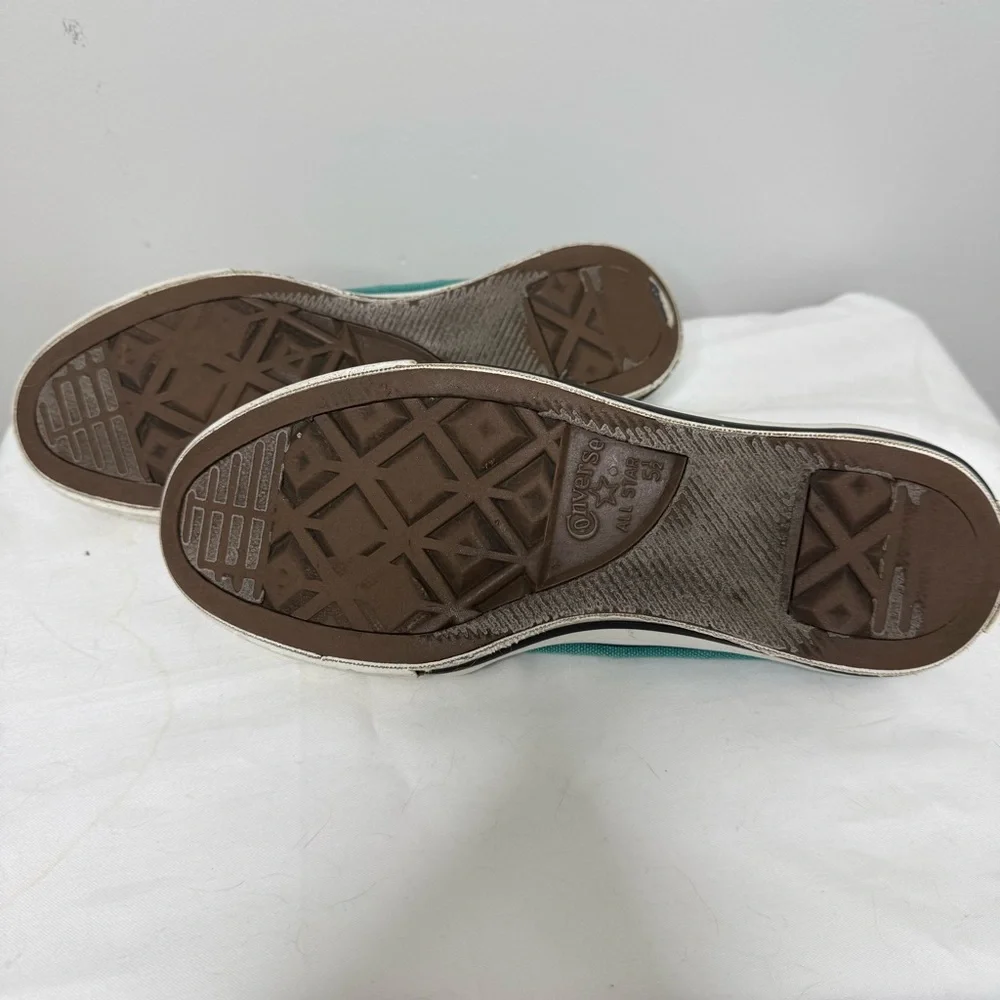 Converse All Star Size 7.5 Women’s Teal Sneakers - Picture 4 of 7